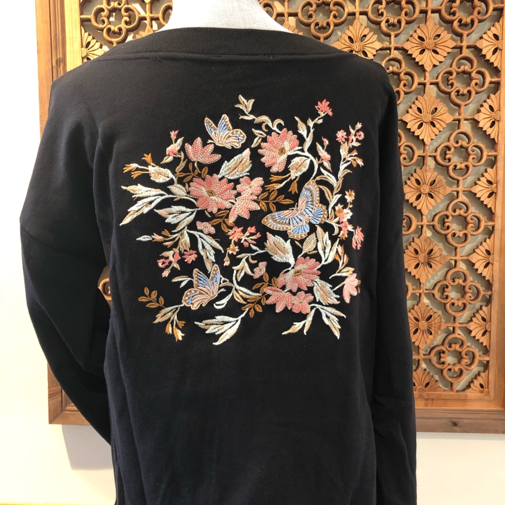 embroidered sweatshirt